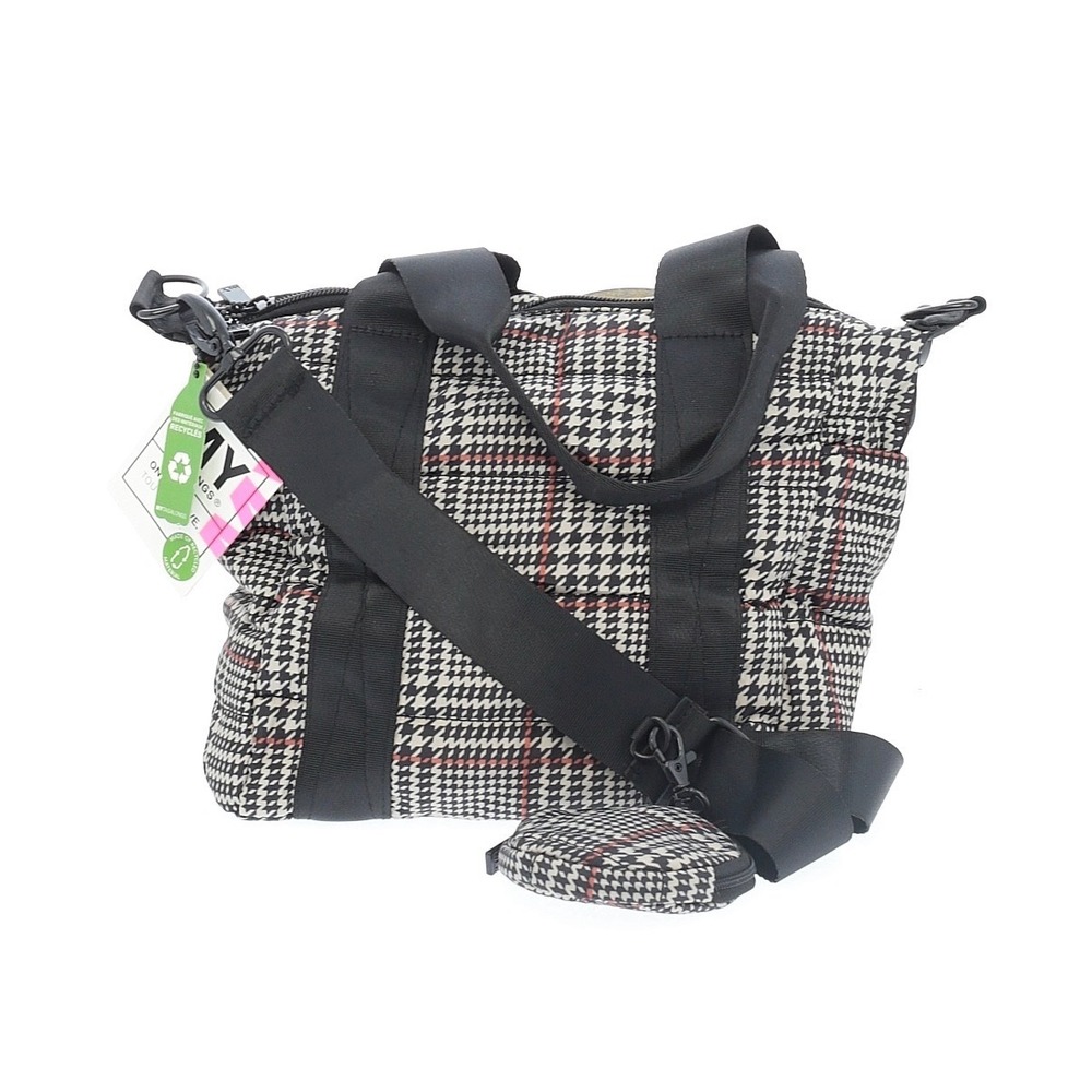 MYTAGALONGS Tote Bag Womens OS Black Houndstooth New Puffy Quilted Crossbody